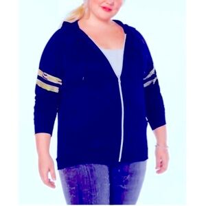 Love Tribe Camo-Stripe Zip Up size 1X